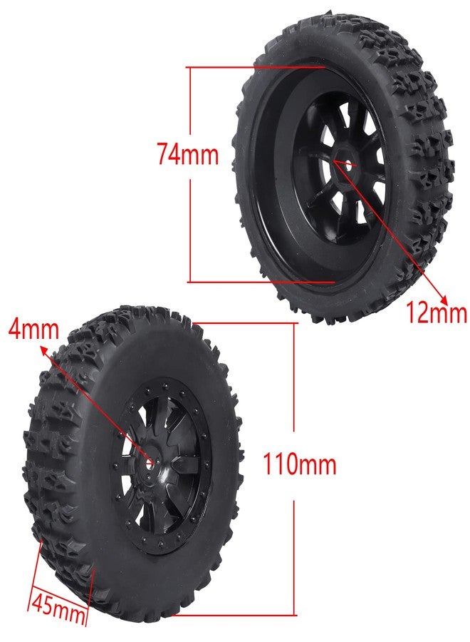 CrazyHobby 1/10 Short Course Truck Tires and Wheels Tyres for Traxxas HSP Tamiya HPI Kyosho Losi Redcat Racing RC Model Car, Set of 4 (Style A) - Image 5